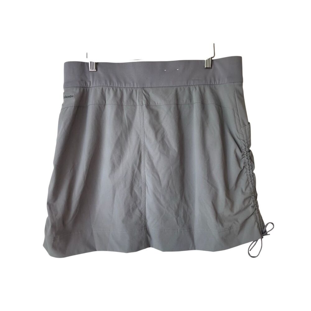 Columbia Omni-Shield Skort L light gray cinched side athleisure outdoor athletic - Picture 4 of 11